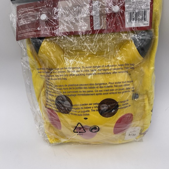 New Pokémon Kids Pikachu Classic Halloween Costume Jumpsuit -size Medium 7-8 - Picture 7 of 10